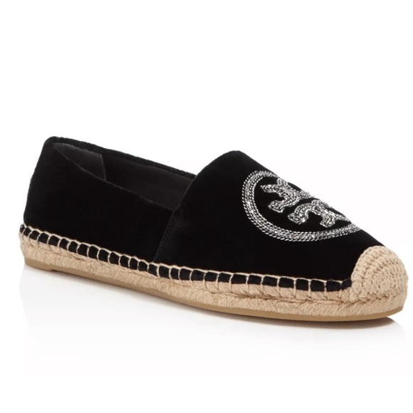 Tory Burch black velvet suede espadrilles - Picture 2 of 7